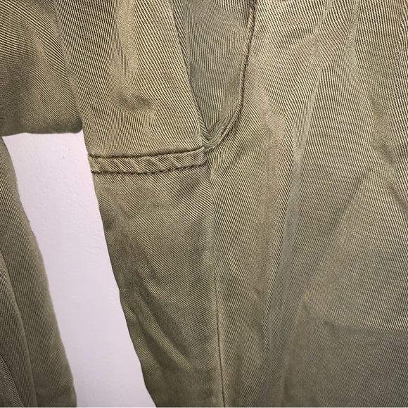 Anthropologie Khaki Joggers with Side Embroidery M - Picture 8 of 11